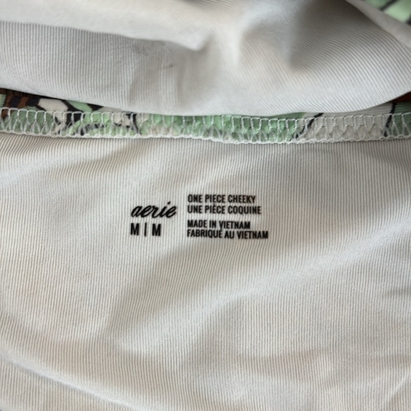 AERIE WOMENS ONE PIECE BATHING SUIT JUNGLE LEOPARD GREEN MEDIUM INCLUDES KIMONO - Picture 7 of 10